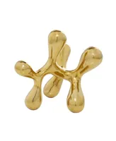 CosmoLiving by Cosmopolitan Contemporary Abstract Sculpture, 9" x 10" - Gold