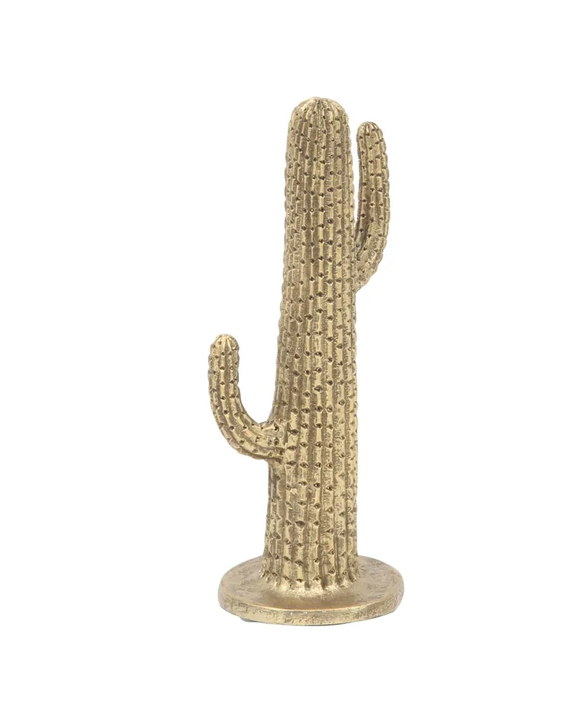 Eclectic Cactus Sculpture, Set of 2 - Gold