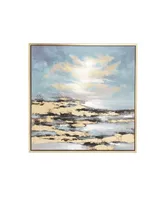 Contemporary Beach Canvas Wall Art, 39" x 39"