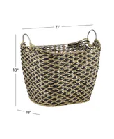 Sea Grass Bohemian Storage Basket, 18" x 21"