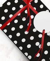 Jam Paper Gift Wrap 50 Square Feet Polka Dot Wrapping Paper Rolls, Pack of 2