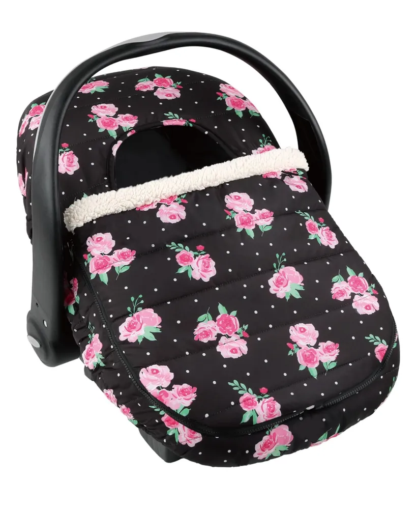 The Peanutshell Car Seat Cover, Winter Carseat, Canopy Car Seat Cover Baby Girls, Floral Rose