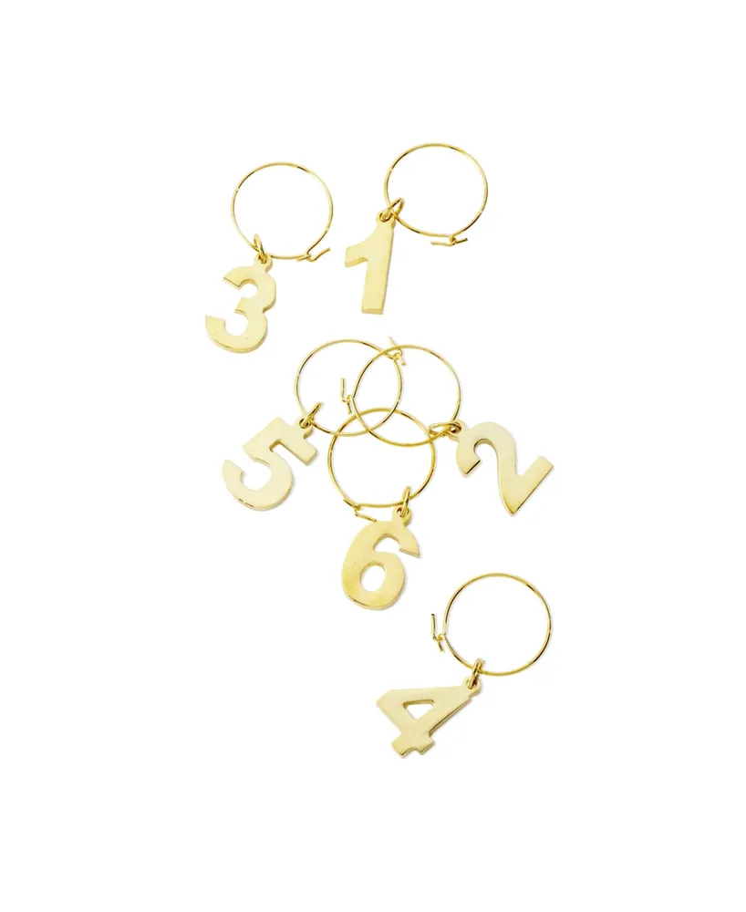 Viski Plated Wine Charms, Set of 6