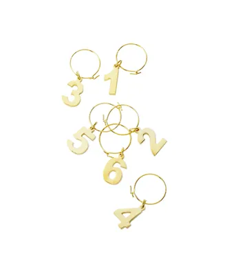 Viski Plated Wine Charms, Set of 6