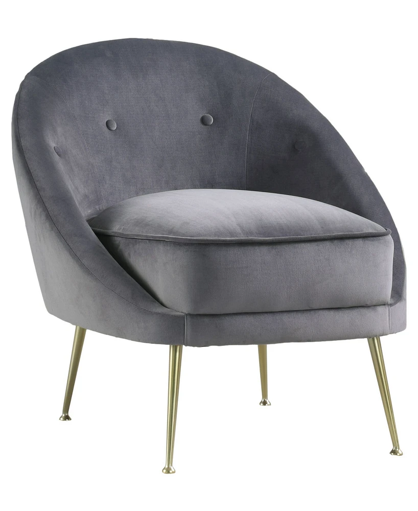 Olivia Velour with Legs Accent Chair