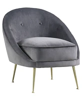 Olivia Velour with Legs Accent Chair