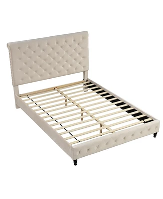 Ashley Tufted Fabric Platform Bed