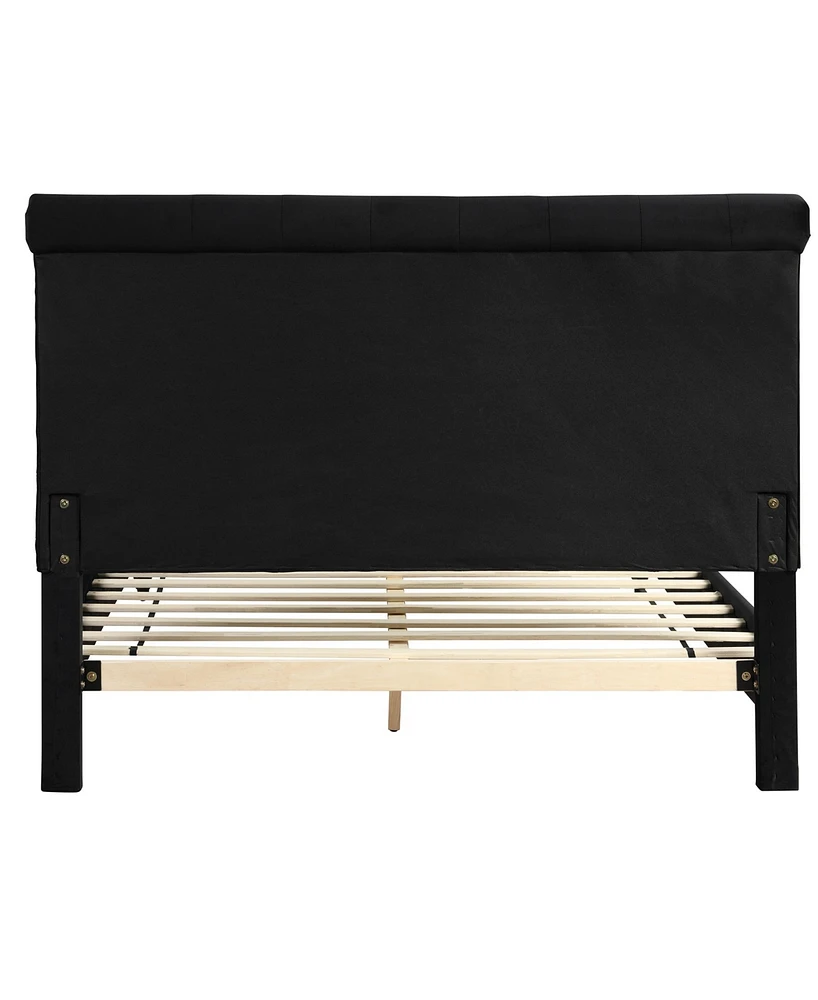 Ashley Tufted Fabric Platform Bed