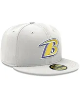 Men's White Baltimore Ravens Omaha Lettermark 59FIFTY Fitted Hat