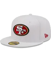 Men's White San Francisco 49ers Logo Omaha 59FIFTY Fitted Hat