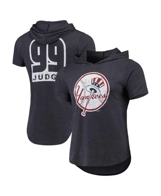 Men's Navy Aaron Judge New York Yankees Softhand Short Sleeve Player Hoodie T-shirt
