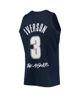 Men's Allen Iverson Navy Georgetown Hoyas The Answer Replica Jersey