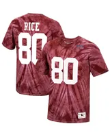 Men's Jerry Rice Scarlet San Francisco 49Ers Tie-Dye Super Bowl Xxiii Retired Player Name and Number T-shirt