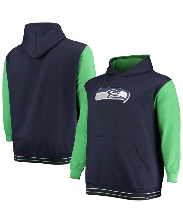 Men's New Era College Navy Seattle Seahawks Current Raglan Long