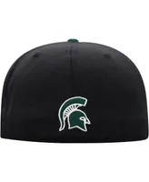 Men's Black and Green Michigan State Spartans Team Color Two-Tone Fitted Hat