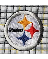 Men's Gray, Black Pittsburgh Steelers Deliver Button-Down Polo Shirt
