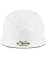 Men's Detroit Lions White on White 59FIFTY Fitted Hat