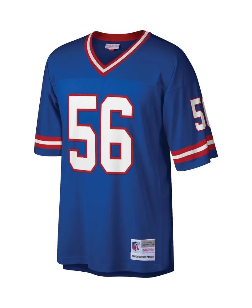 Men's Lawrence Taylor Royal New York Giants Big and Tall 1986 Retired Player Replica Jersey