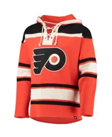 Men's Carter Hart Orange Philadelphia Flyers Player Name and Number Lacer Pullover Hoodie