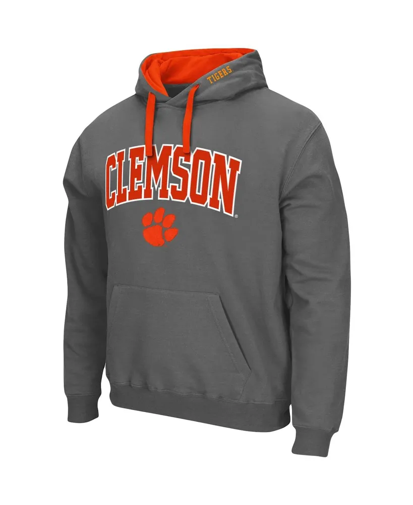 Men's Charcoal Clemson Tigers Big and Tall Arch Logo 2.0 Pullover Hoodie