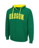 Men's Green Oregon Ducks Big and Tall Full-Zip Hoodie