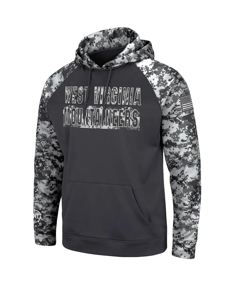 Men's Charcoal West Virginia Mountaineers Oht Military-Inspired Appreciation Digital Camo Pullover Hoodie