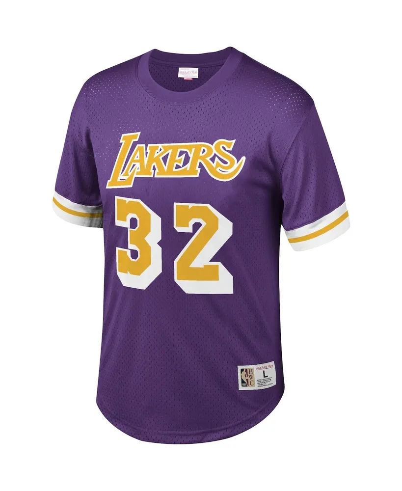 Men's Magic Johnson Purple Los Angeles Lakers Mesh T-shirt