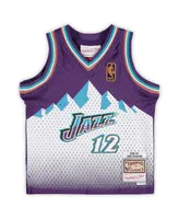 Infant Girls and Boys John Stockton Purple Utah Jazz 1996/97 Hardwood Classics Retired Player Jersey