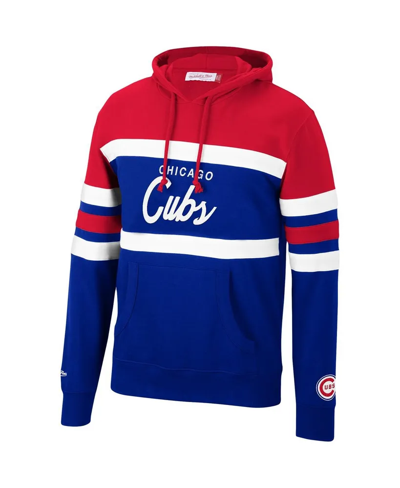 Men's Royal, Red Chicago Cubs Head Coach Pullover Hoodie