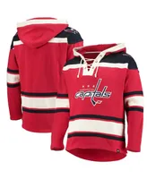 Men's Red Washington Capitals Superior Lacer Team Pullover Hoodie