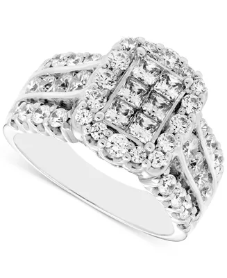 Diamond Princessa Ring (2 ct. t.w.) in 14k White Gold