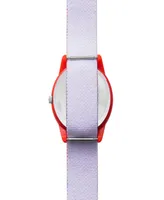 ewatchfactory Girl's Disney Minnie Mouse White Nylon Strap Watch 32mm