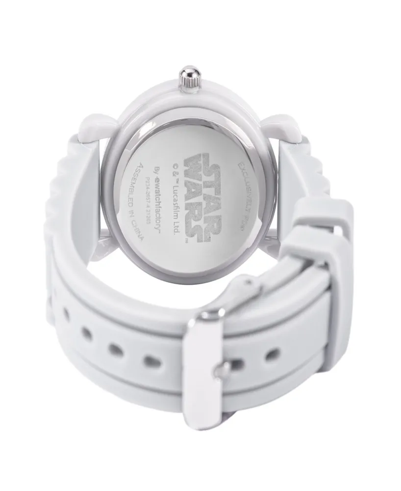 ewatchfactory Boy's Disney Star Wars Plastic White Silicone Strap Watch 32mm