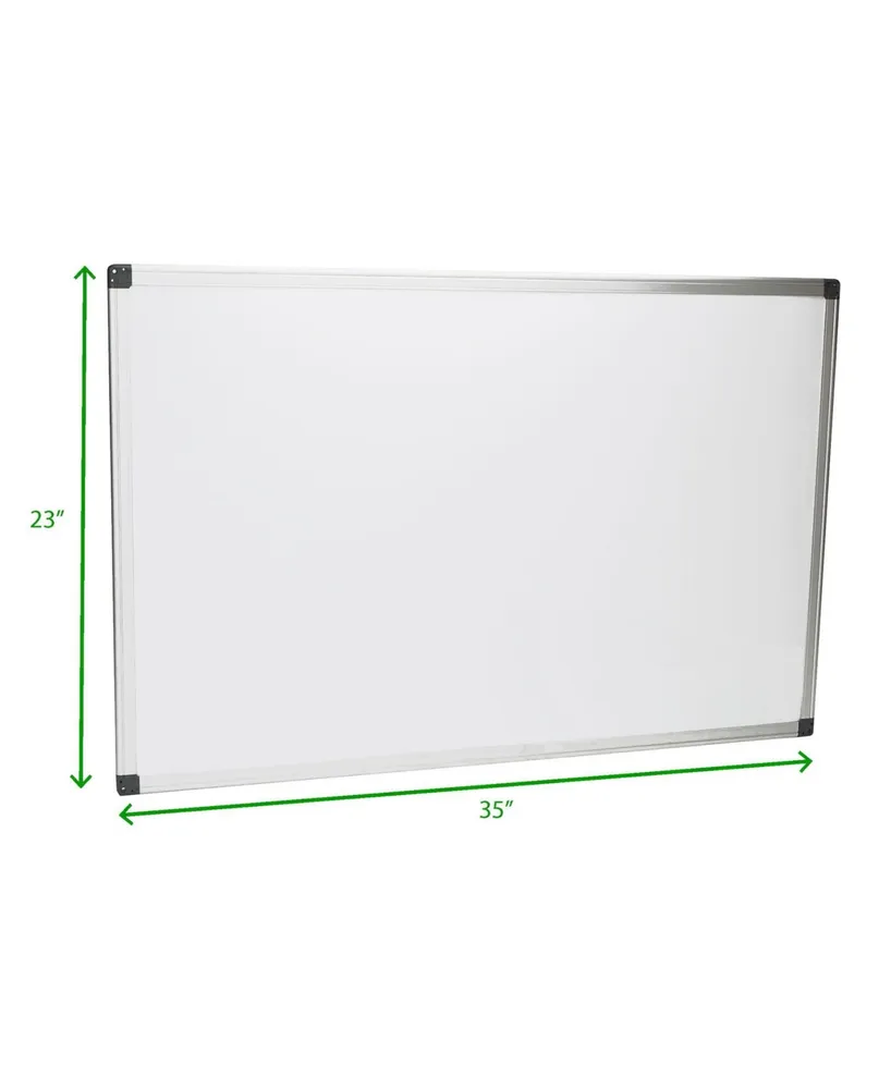 Mind Reader Dry Erase Wall Mount Magnetic Board with Marker Tray, 24" x 36"