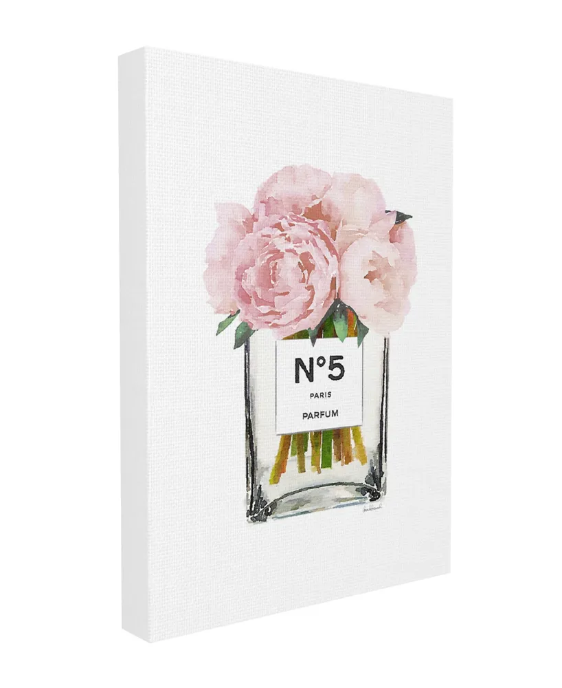 Stupell Industries Fashion Designer Flower Shoes Bookstack Pink Black  Watercolor Canvas Wall Art by Amanda Greenwood 
