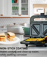 Ovente Sandwich Maker Non Stick Electric Grill