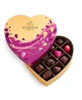 Godiva Valentine's Day Heart Assorted Dark Chocolate Gift Box, 14 Pieces