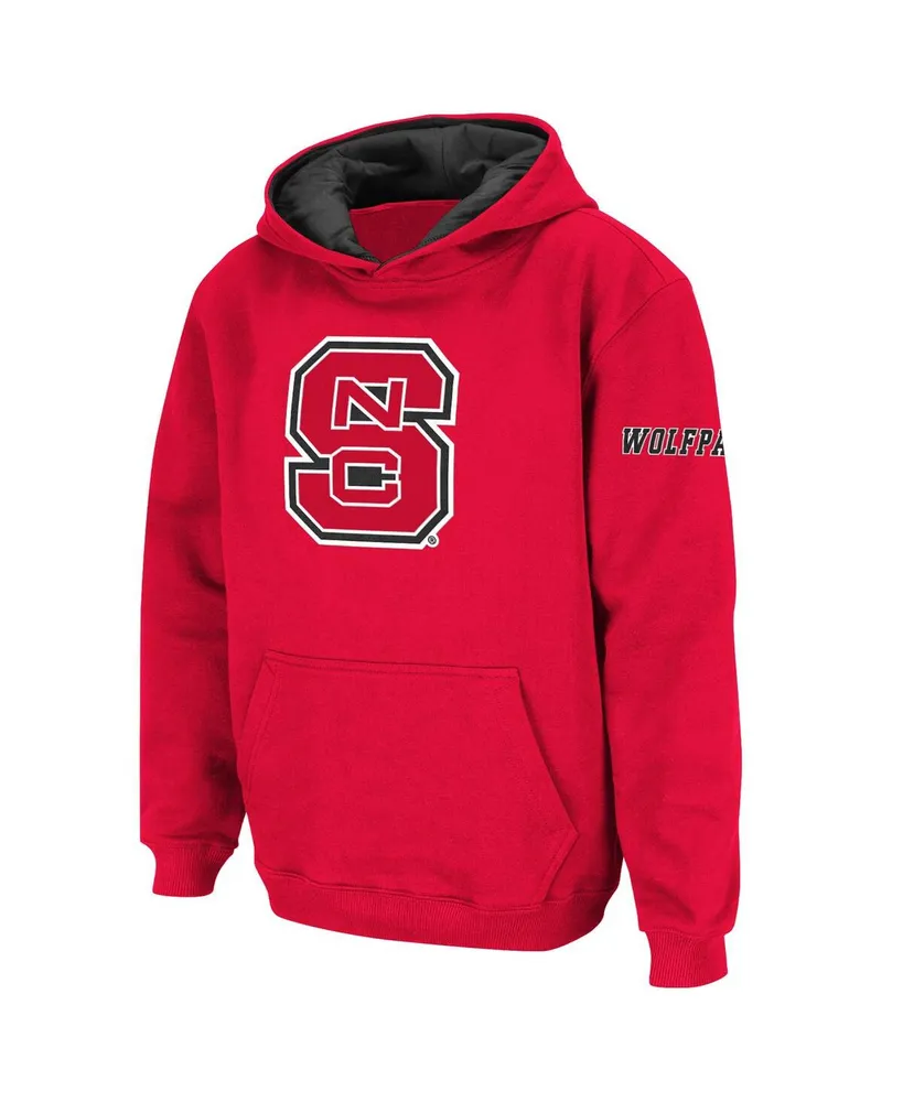 Big Boys Red Nc State Wolfpack Logo Pullover Hoodie