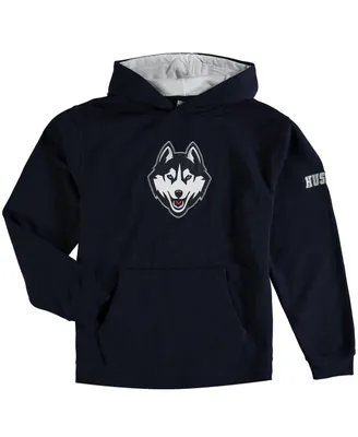 Big Boys Navy UConn Huskies Logo Pullover Hoodie