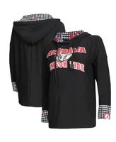 Women's Black Alabama Crimson Tide Fairway Houndstooth Pullover Hoodie