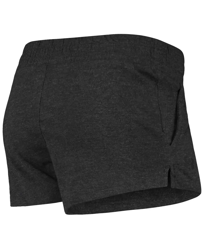 Women's Heathered Black Wisconsin Badgers Performance Cotton Shorts