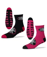 Men's Toronto Raptors 2-Pack Team Quarter-Length Socks