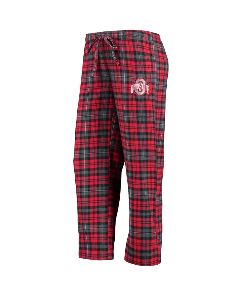 Women's Scarlet, Black Ohio State Buckeyes Lodge T-shirt and Flannel Pants Sleep Set