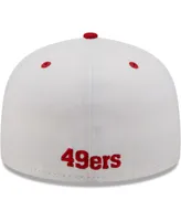 Men's White and Scarlet San Francisco 49ers Flipside 59FIFTY Fitted Hat