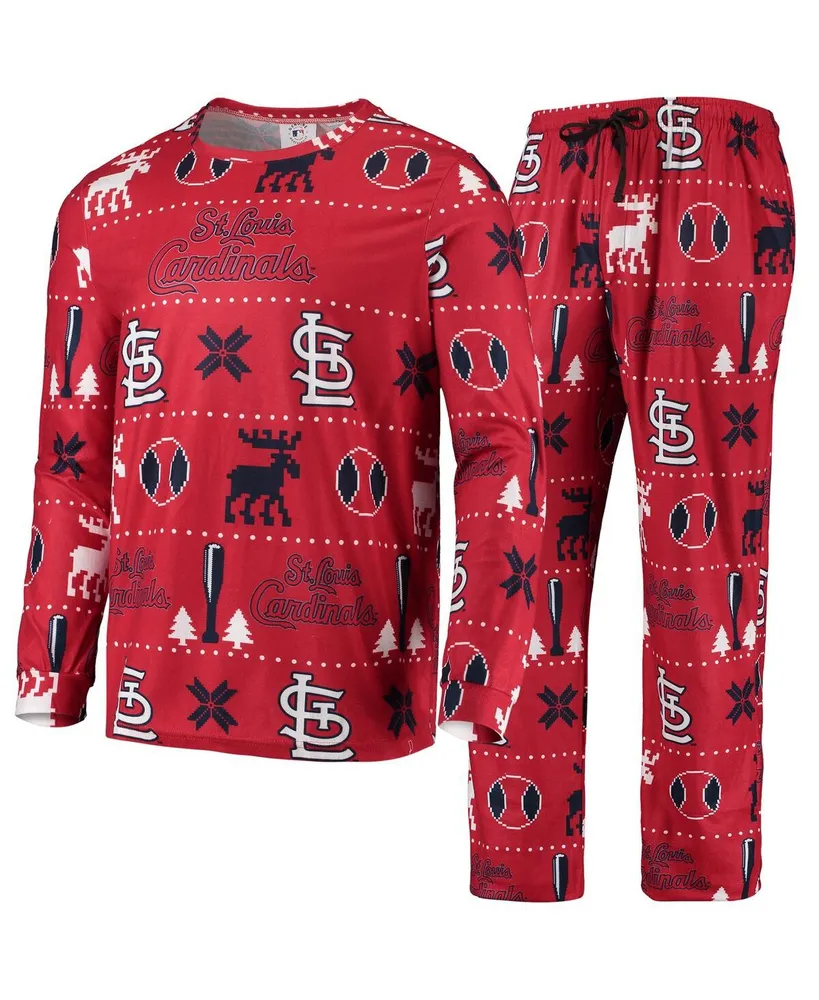 Men's FOCO Cardinal Arizona Cardinals Team Logo Ugly Pajama Set