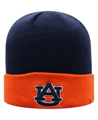 Men's Navy and Orange Auburn Tigers Core 2-Tone Cuffed Knit Hat