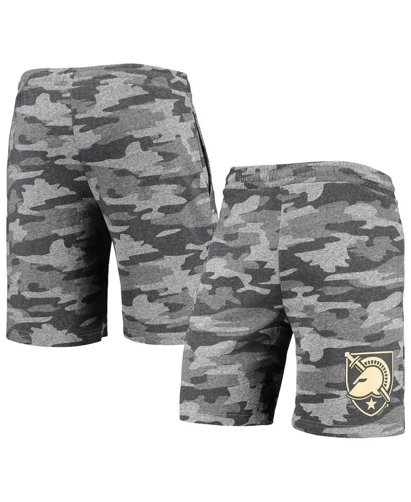 Men's Charcoal and Gray Army Black Knights Camo Backup Terry Jam Lounge Shorts