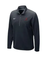 Men's Black Alabama Crimson Tide Primary Logo Training Performance Quarter-Zip Jacket