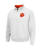 Men's White Clemson Tigers Tortugas Logo Quarter-Zip Pullover Jacket