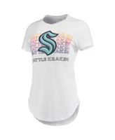 Women's White, Charcoal Seattle Kraken Sonata T-shirt and Leggings Set